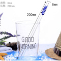 custom Borosilicate colored straws glass drinking straws